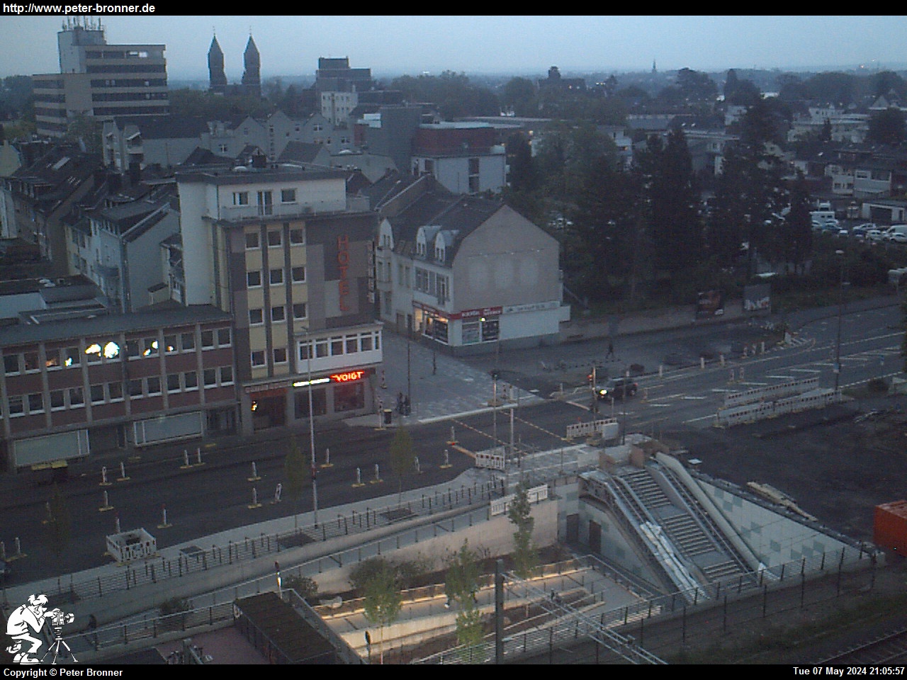 Peters Webcam in Wesseling mit Blick auf den Bahnhof. Webcam 1