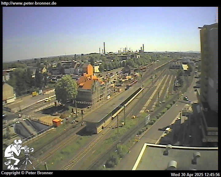 Peters Webcam in Wesseling mit Blick auf den Bahnhof. Webcam 2